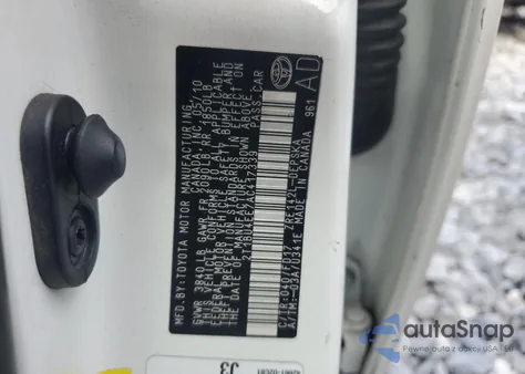 2010 Toyota Corolla Base z USA, uszkodzony, nr VIN 2T1BU4EE7AC417339